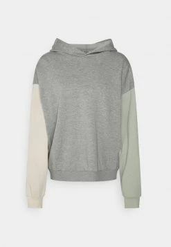 Even&Odd Sweatshirt - Mottled Light Grey/off-white/light Green | Damen