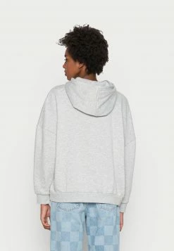 Even&Odd Damen HOODIE LONG WITHOUT DRAWCORD AND POCKET - Kapuzenpullover - Mottled Light Grey -Even&Odd Verkäufe a1f90942d7ea41478c596b933e5c2d2b