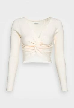 Even&Odd Damen WRAP FRONT JUMPER - Strickpullover - White -Even&Odd Verkäufe a285ee2ddbc34562a43e6303333ed293