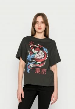 Even&Odd Damen T-Shirt Print - Anthracite