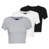 Even&Odd Damen 3 PACK - T-Shirt Basic - White/black/light Grey -Even&Odd Verkäufe a5376e4c1d2c4eacb9af2169295be864