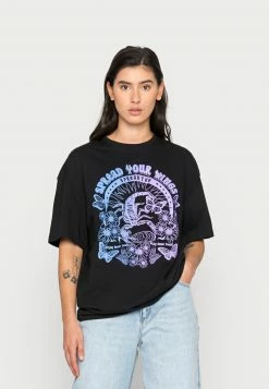 Even&Odd Damen T-Shirt Print - Black