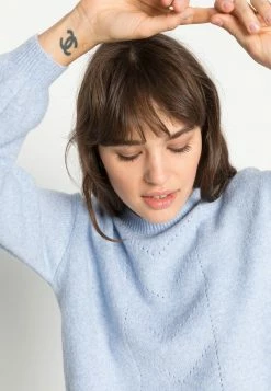 Even&Odd POINTELLE CREW NECK JUMPER - Strickpullover - Mottled Light Blue | Damen -Even&Odd Verkäufe a6e4b1ac8ebb4986b69cefdddeee605f