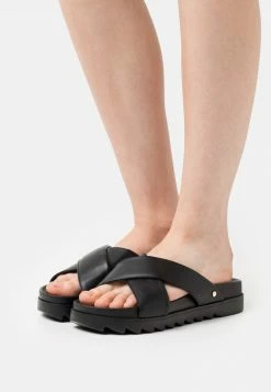 Even&Odd Damen Pantolette Flach - Black