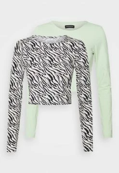 Even&Odd 2 PACK - Langarmshirt - Light Green/black | Damen -Even&Odd Verkäufe ad2d0433545a4932a9f4c35e4065d493