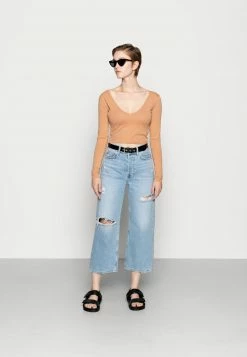 Even&Odd Damen 2 PACK - Langarmshirt - Camel/black