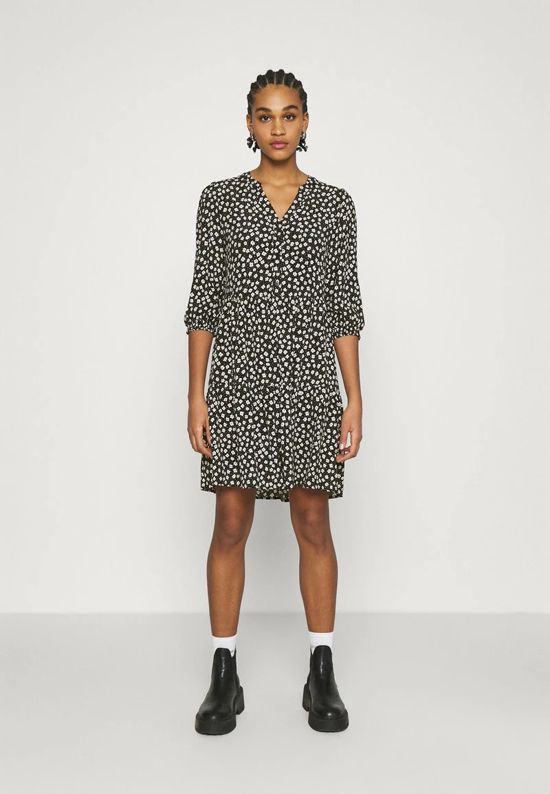 Even&Odd Damen Blusenkleid - Black/white 3 Even&Odd Damen Blusenkleid - Black/white