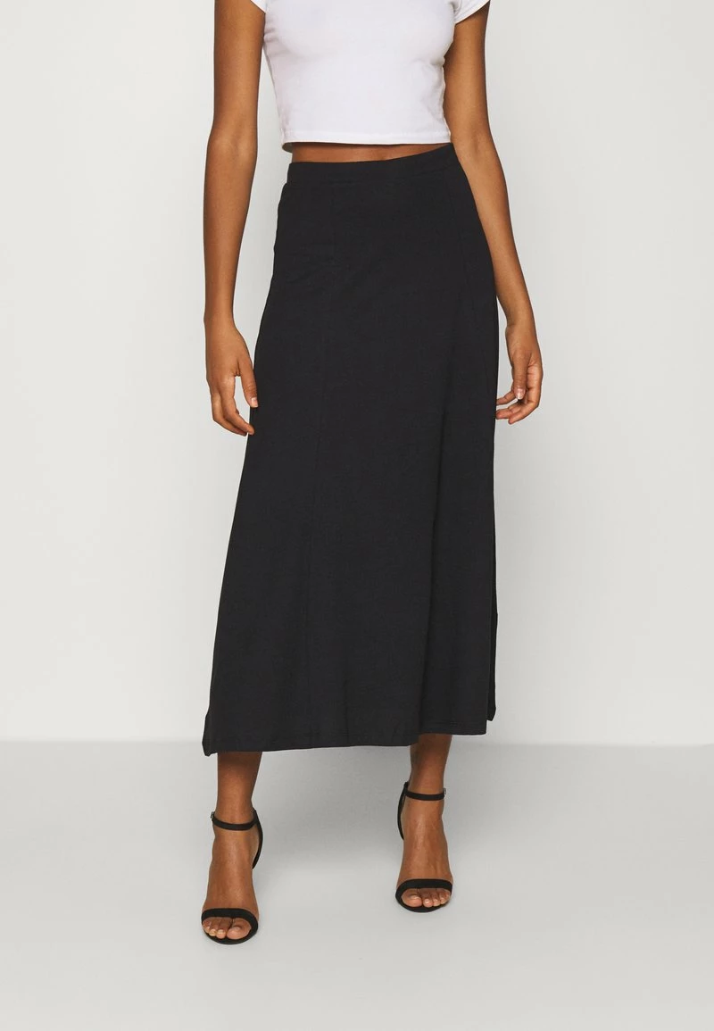 Even&Odd Damen Basic Maxi Skirt - A-Linien-Rock - Black 3 Even&Odd Damen Basic Maxi Skirt - A-Linien-Rock - Black