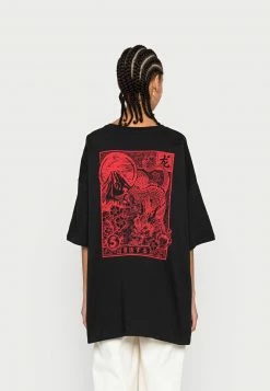 Even&Odd Damen T-Shirt Print - Black -Even&Odd Verkäufe b185cc40c5a640df829d971ba283598b