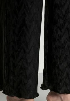 Even&Odd Damen Plisse Scallop Hem Trouser - Stoffhose - Black -Even&Odd Verkäufe b1f06f8eb22f4619869a5ff523015af1