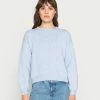 Even&Odd POINTELLE CREW NECK JUMPER - Strickpullover - Mottled Light Blue | Damen -Even&Odd Verkäufe b3a401cd21404af98b458465e23f9a55