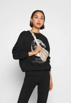 Even&Odd Damen Printed Oversized Sweatshirt - Sweatshirt - Black -Even&Odd Verkäufe b486f1fa9e694f45969bf0e52aa6ae7e