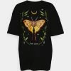 Even&Odd Damen T-Shirt Print - Black -Even&Odd Verkäufe b6c5b481996a425e8c09d30df3db5e31