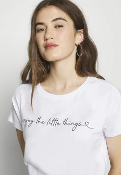 Even&Odd Damen MANDALA ENJOY THE LITTLE THINGS TEE - T-Shirt Print - White -Even&Odd Verkäufe b79bfd8f100649eaa0366db7373f35b5