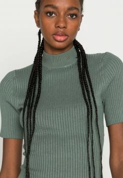 Even&Odd Damen PERKIN NECK SHORT SLEEVE DRESS - Strickkleid - Olive 11 Even&Odd Damen PERKIN NECK SHORT SLEEVE DRESS - Strickkleid - Olive -Even&Odd Verkäufe b7b5cd15c2284d2ba724a8f876230173