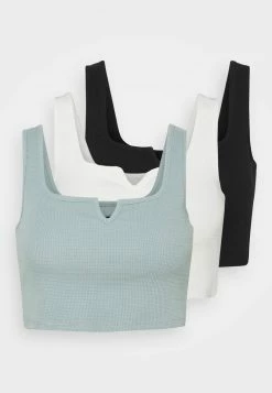 Even&Odd Damen 3 PACK - Top - Black/white/green -Even&Odd Verkäufe b7ff4fe25ad54d2caab2d0c43f412e72