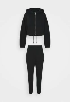 Even&Odd Damen SET - OVERSIZED SWEAT JACKET & JOGGER - Sweatjacke - Black -Even&Odd Verkäufe bda3a8e069f74026b5a283a30f76f86d