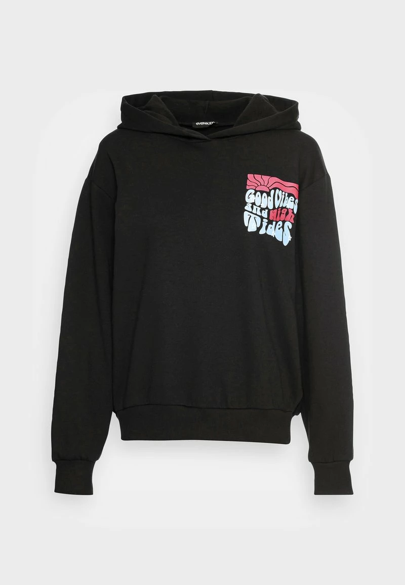 Even&Odd Damen 70'S GOOD PRINT OVERSIZED HOODIE - Sweatshirt - Black 6 Even&Odd Damen 70'S GOOD PRINT OVERSIZED HOODIE - Sweatshirt - Black – Bild 4