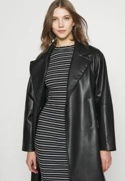 Even&Odd Damen Rushed Edges Mini High Neck Long Sleeves Dress - Etuikleid - Black/ White -Even&Odd Verkäufe c3ce43b65d7944aeb13a2632e26bf0e8