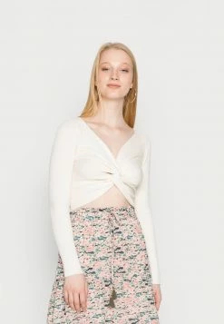 Even&Odd Damen WRAP FRONT JUMPER - Strickpullover - White