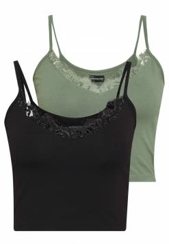 Even&Odd Damen 2 PACK - Top - Green/black