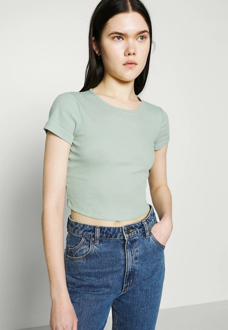 Even&Odd Damen T-Shirt Basic - Mottled Light Green 6 Even&Odd Damen T-Shirt Basic - Mottled Light Green – Bild 4