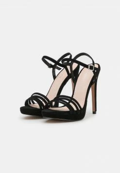 Even&Odd Damen LEATHER - High Heel Sandalette - Black -Even&Odd Verkäufe cbf23c12412d4e04a5add8f78a873c96