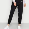 Even&Odd Damen Printed Loose Fit Joggers - Jogginghose - Black