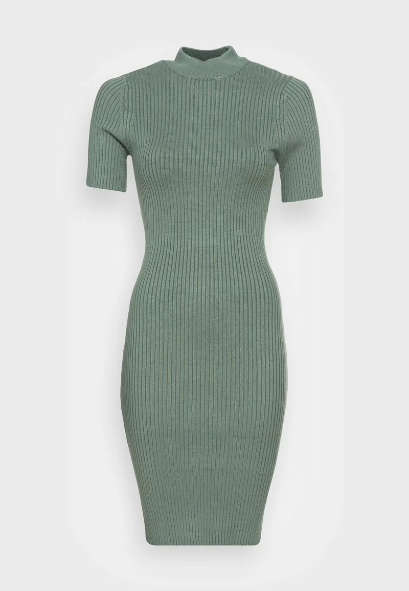 Even&Odd Damen PERKIN NECK SHORT SLEEVE DRESS - Strickkleid - Olive 6 Even&Odd Damen PERKIN NECK SHORT SLEEVE DRESS - Strickkleid - Olive – Bild 4