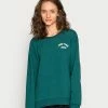 Even&Odd Oversized Printed Sweatshirt - Sweatshirt - Dark Green | Damen
