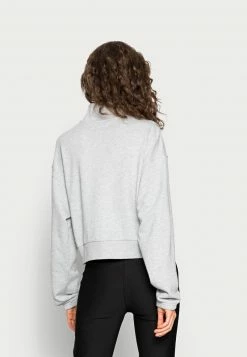Even&Odd Damen CROPPED WITH HALF ZIP COLLAR - Sweatshirt - Mottled Light Grey -Even&Odd Verkäufe d9e4191a13f34c5c8dc0806b88b4cbec