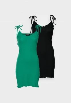 Even&Odd Damen 2 PACK - Freizeitkleid - Black/green -Even&Odd Verkäufe de3d6d1f512c4a79b34a571536793bf5