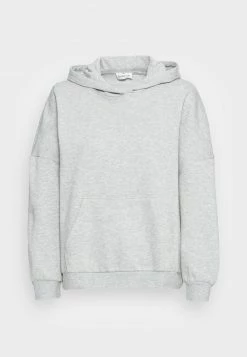 Even&Odd Damen HOODIE LONG WITHOUT DRAWCORD AND POCKET - Kapuzenpullover - Mottled Light Grey -Even&Odd Verkäufe e302311344844614b5ecf2c93c62b719