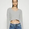 Even&Odd Damen Strickpullover - Mottled Grey -Even&Odd Verkäufe e434a5302c4f40c6a4fc0943bb7f62d5