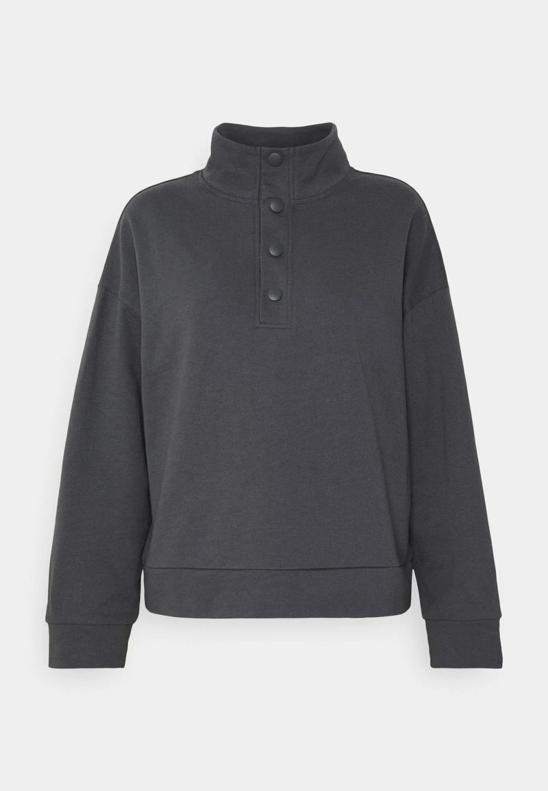 Even&Odd Damen OVERSIZED POPPER HIGH NECK - Sweatshirt - Grey 6 Even&Odd Damen OVERSIZED POPPER HIGH NECK - Sweatshirt - Grey – Bild 4