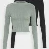 Even&Odd Damen 2 PACK - Strickpullover - Olive/black -Even&Odd Verkäufe efb10f44e0c24ecba1d3ae4b578f22d2