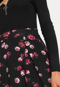 Even&Odd Damen A-Linien-Rock - Black/multi Coloured -Even&Odd Verkäufe f191aaee15064ef3af746ece4ad18a0d