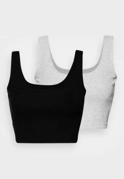 Even&Odd Damen 2 PACK - Top - Black/light Grey -Even&Odd Verkäufe f34cdd50781b4fbc890430f002480bbd