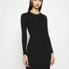 Even&Odd Damen Knit Mini Wide Rib Basic Dress - Etuikleid - Black -Even&Odd Verkäufe f38f587aaa1f4eacb553723f0a79e2c7