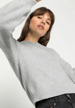 Even&Odd Damen POINTELLE CREW NECK JUMPER - Strickpullover - Mottled Light Grey 11 Even&Odd Damen POINTELLE CREW NECK JUMPER - Strickpullover - Mottled Light Grey -Even&Odd Verkäufe f5c89ae76c1d4c40b0de82ba0e453646