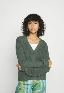 Even&Odd Damen BUTTON THROUGH CARDIGAN - Strickjacke - Green