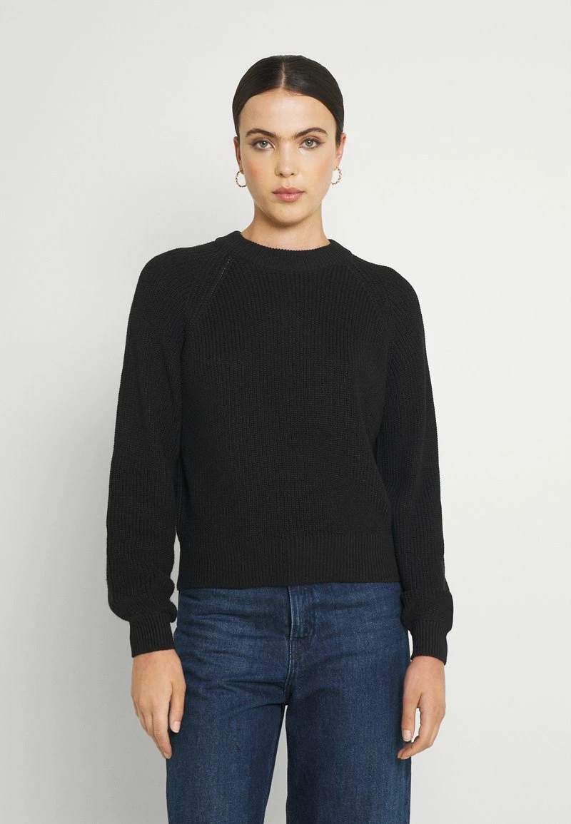Even&Odd Damen VOLUME SLEEVE JUMPER - Strickpullover - Black 3 Even&Odd Damen VOLUME SLEEVE JUMPER - Strickpullover - Black