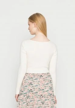 Even&Odd Damen WRAP FRONT JUMPER - Strickpullover - White -Even&Odd Verkäufe fc070e880c6b4f62938e2a9dbd679e17