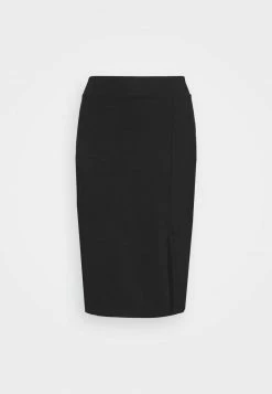 Even&Odd Damen BASIC - Midi Skirt With Slit - Bleistiftrock - Black -Even&Odd Verkäufe fe0a541acbea4c499c73f8c628cdb7bc